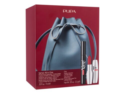 Pupa Vamp! All In One Mascara Vamp! All In One 9 ml + Lipstick I´m 3,5 g + Handbag 101 Extra Black Set 9 ml