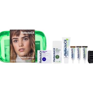 RefectoCil Starter Kit Sensitive Colours Tint Remover Sensitive 150 ml + Brow Color 15 ml Black + Brow Color 15 ml Dark Brown + Brow Colour 15 ml Medium Brown + Developing Gel 60 ml + Palette + Silicone Pads 2 pcs + Cosmetic Bag   150 ml