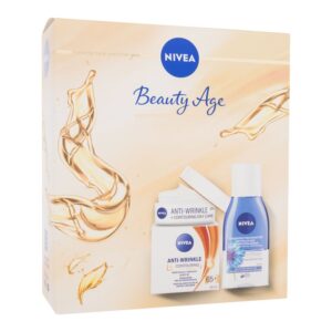 Nivea Beauty Age  Anti-Wrinkle + Contouring Day Cream SPF30 50 ml + Eye Make-up Remover Cornflower 125 ml   50 ml