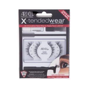 Ardell X-Tended Wear Lash System False Lashes X-Tended Demi Wispies 1 pair + X-Tended Glue Wear 1 g + Applicator 1 pc + Remover 1 pc + Eyelash Brush 1 pc Black Demi Wispies 1 pc
