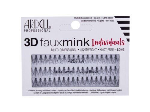 Ardell 3D Faux Mink Individuals  Long Black Knot-Free 60 tk