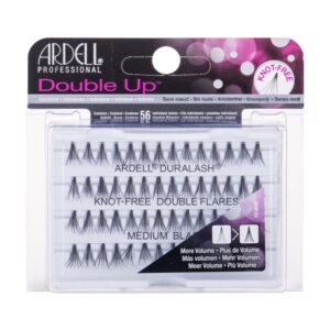 Ardell Double Up Duralash Knot-Free Double Flares  Medium Black  56 pc