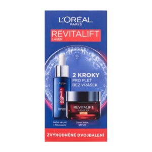L'Oréal Paris Revitalift Laser Revitalift Laser X3 SPF20 Day Cream 50 ml + Revitalift Laser Pure Retinol Night Serum 30 ml   50 ml