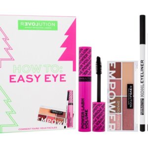 Revolution Relove How To: Easy Eye Power Lash Volume Mascara 7 ml + Empower Eyeshadow Palette 5,2 g + Khol Eyeliner 1,2 g Black Black  7 ml