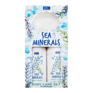 Xpel Meremineraalidega kehahoolduskomplekt Dušigeel Sea Minerals 300 ml + Ihupiim Sea Minerals 300 ml +Kehakoorimis kinnas300 ml