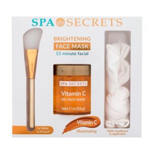 Kinkekomplekt Xpel Spa Secrets Valgendav Näomask Spa Secrets Vitamin C 140 ml + Aplikaator + Juuksepael   140 ml