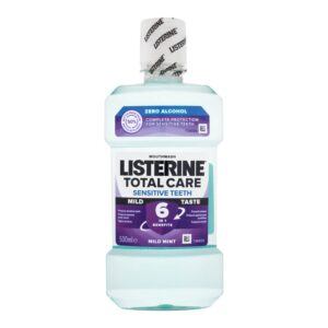 Listerine Total Care Sensitive Teeth Mild Taste Mouthwash   6 in 1 500 ml
