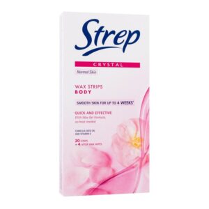 Strep Crystal Wax Strips Body Quick And Effective   Normal Skin 20 pc