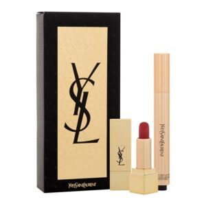 Yves Saint Laurent Touche Éclat Gift Set Brightener Touche Eclat Radiant Touch 2,5 ml + Lipstick Rouge Pur Couture 1,3 g N1 N2  2,5 ml