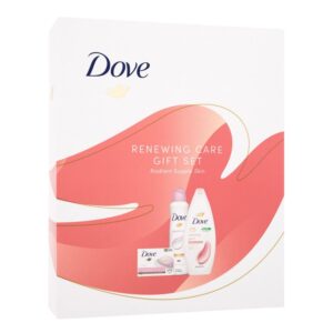 Dove Renewing Care Gift Set Renewing Glow Shower Gel 250 ml + Pink Beauty Cream Bar 90 g + Antiperspirant Powder Soft 150 ml   250 ml