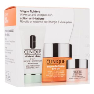 Clinique Fatigue Fighters  Superdefense Multi-Correcting Cream SPF25 50 ml + All About Eyes 5 ml + All About Clean 2IN1 Cleansing Exfoliating Jelly 30 ml   50 ml