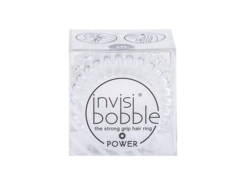 Invisibobble Power Hair Ring   Crystal Clear  3 pc