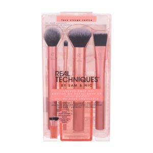 Real Techniques Brushes Base Brush for Contouring 1 pc + Brush for Details 1 pc + Brush for Powder 1 pc + Make-up Brush 1 pc + Stand 1 pc  Core Collection 1 pc